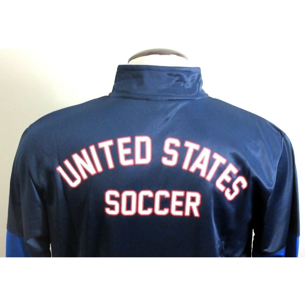 Men's U.S. Soccer Icon Sports Full zip Track Jacket Striker Navy Blue NWT - Picture 3 of 5